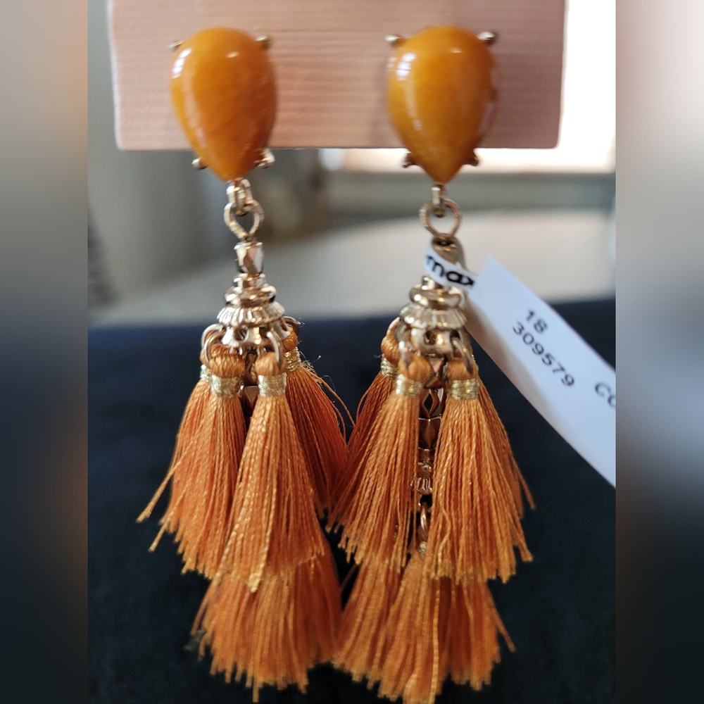 C&C California Yellow-Gold Tassel Earrings